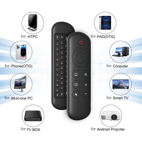 2.4G BT 5.2 Remote Control Wireless Gyroscope Air Mouse 7 Color Backlight USB Receiver Mini Keyboard for Android Smart TV Box PC - Image 5