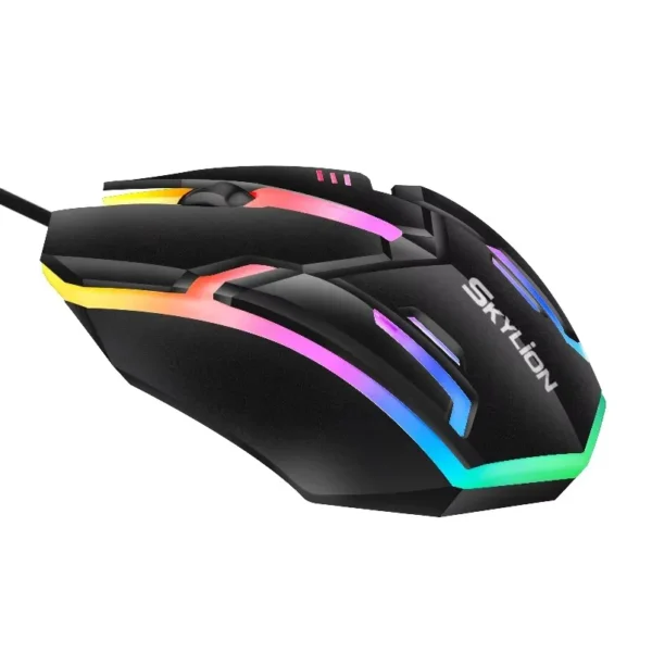 F1 Wired 3 Keys Mouse Colorful Lighting Gaming and Office For Microsoft Windows and Apple IOS System - Image 8