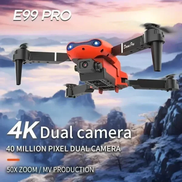 E99Pro RC Drone 4K Professinal With 1080P Wide Angle HD Camera Foldable Helicopter WIFI FPV Height Hold Gift Toy - Image 5