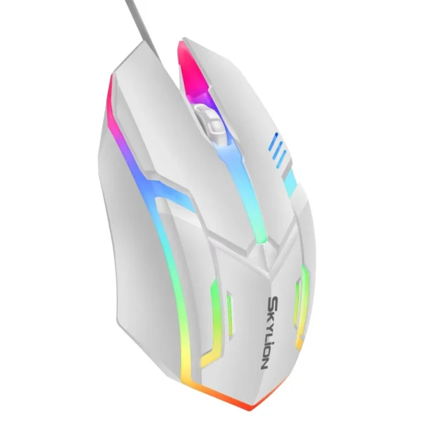F1 Wired 3 Keys Mouse Colorful Lighting Gaming and Office For Microsoft Windows and Apple IOS System - Image 7