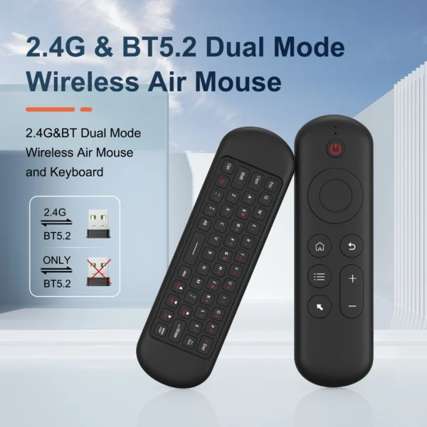 2.4G BT 5.2 Remote Control Wireless Gyroscope Air Mouse 7 Color Backlight USB Receiver Mini Keyboard for Android Smart TV Box PC - Image 4