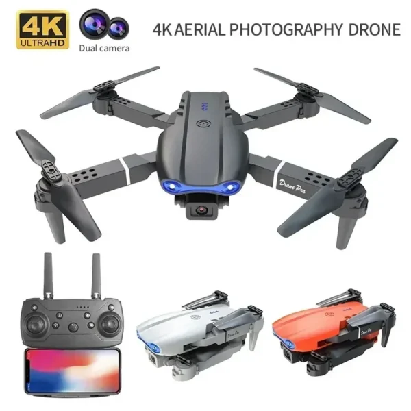 E99Pro RC Drone 4K Professinal With 1080P Wide Angle HD Camera Foldable Helicopter WIFI FPV Height Hold Gift Toy - Image 6