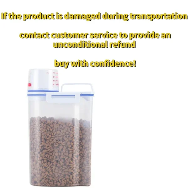 Premium Pet Food Storage Container with Airtight Seal - Durable, Large Capacity, Easy Clean & Stylish Design for Dogs & Cats - Image 4