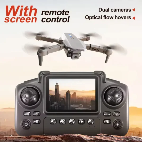 Newest E88 E99D Screen-controlled Lighting Mini Drone 4K 2 Camera Optical Flow Remote Control Aircraft Dji Mavic Air 2 - Image 2