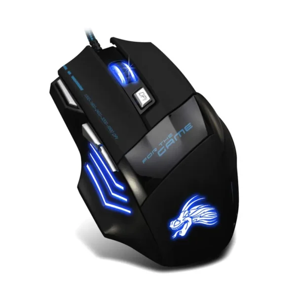USB Wired Gaming Mouse 7 Button Backlit Ergonomic Mice 5500 DPI Backlight Adjustable Optical Mice for PC Gamer Computer Desktop - Image 2